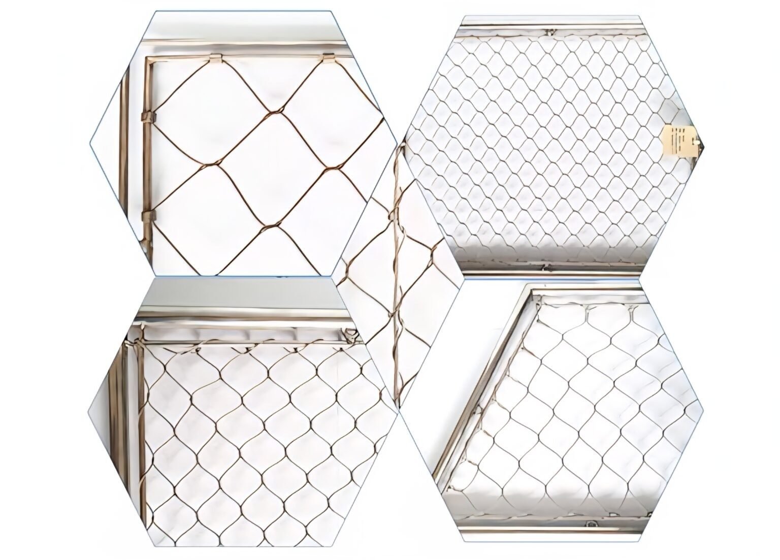 Mesh Details Hexagon Collage